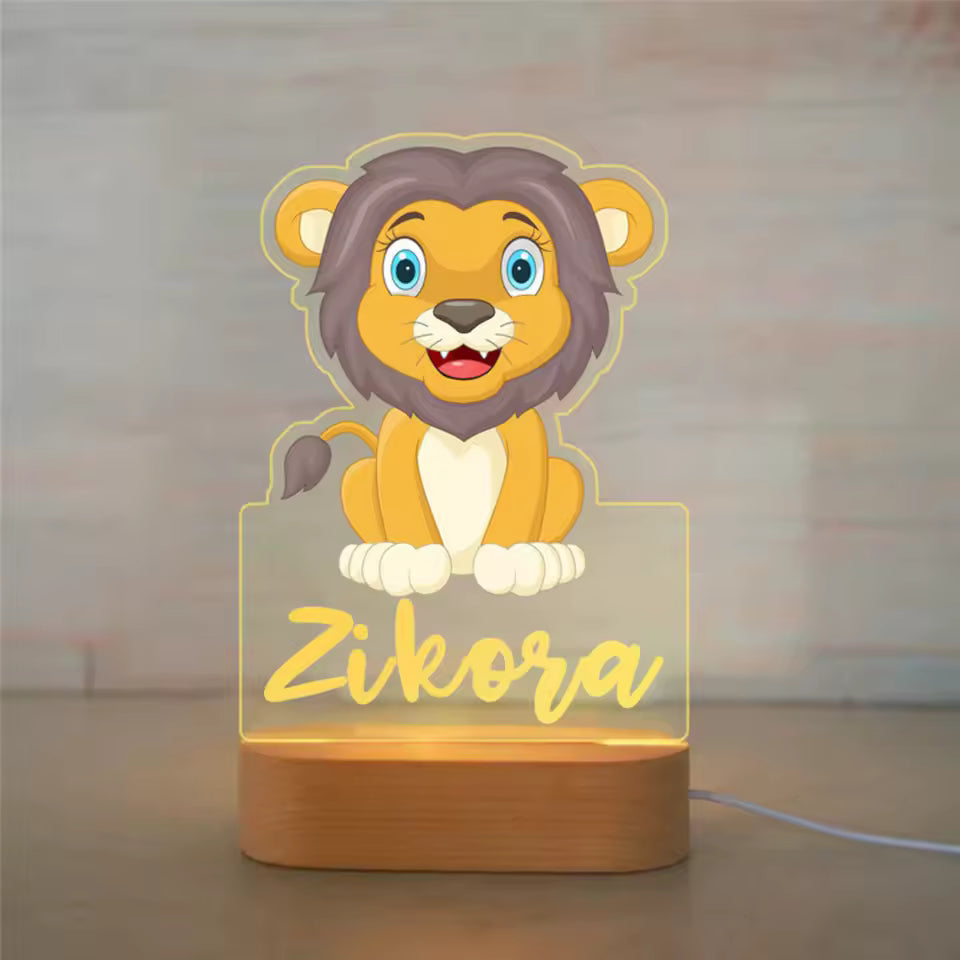 Veilleuse Lion Personnalisée avec Prénom – Le Gardien des Plus Beaux Rêves