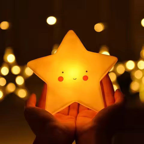 Veilleuse LED Fantaisie Étoile & Lune - Lampe de Chevet Bébé & Enfant