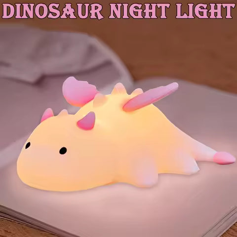 Veilleuse Dragon Enfant Rechargeable en Silicone - 7 Couleurs, Base Magnétique & Minuterie