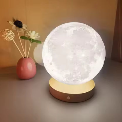 Lampe Lune LED 10cm - Veilleuse Étoilée pour Chambre d'Enfant, Cadeau d'Anniversaire Idéal