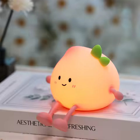 Veilleuse Silicone Chat Rechargeable USB avec Télécommande - Lampe de Chevet Tactile pour Enfants et Bébés