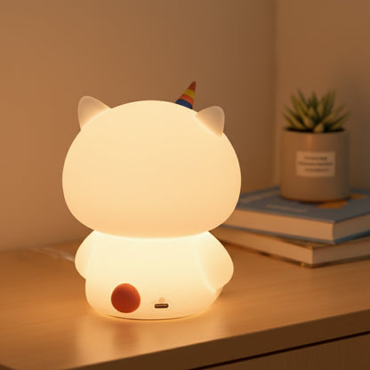 Veilleuse Licorne Rechargeable Tactile avec Minuterie - Lampe de Chevet Cadeau Déco