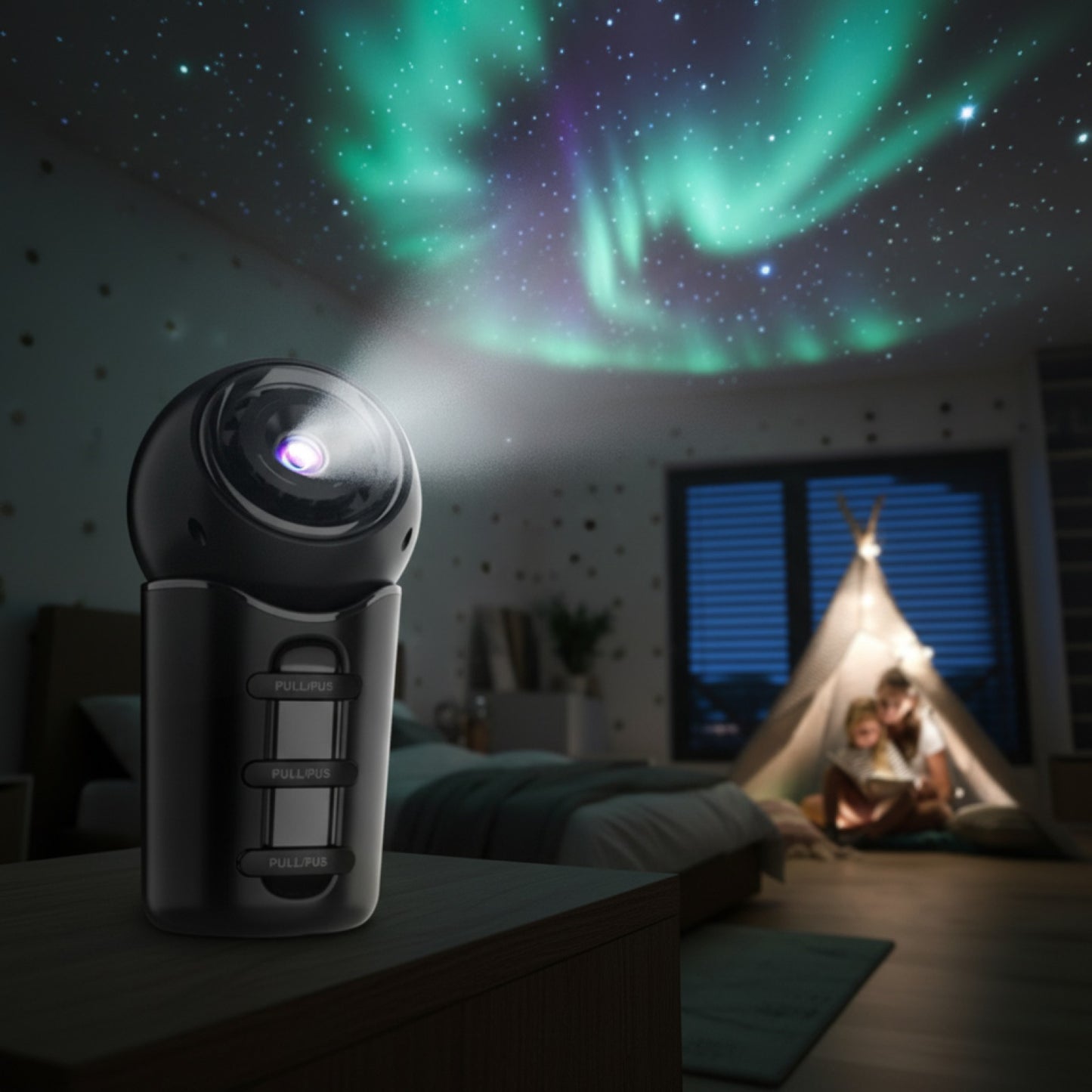 Projecteur Galaxie Portable Aurora 360° Rechargeable HD - Ambiance Étoilée pour Chambre et Voiture