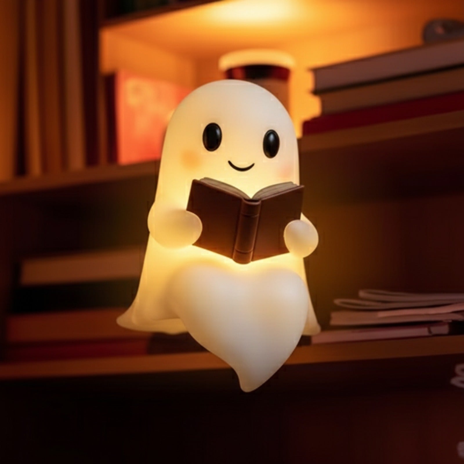 Veilleuse LED Fantôme Mignon - Lampe de Lecture Déco Halloween pour Chambre