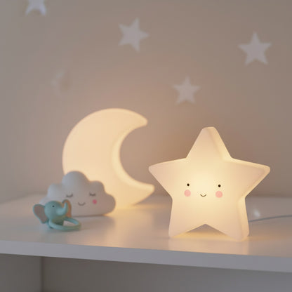 Veilleuse LED Fantaisie Étoile & Lune - Lampe de Chevet Bébé & Enfant
