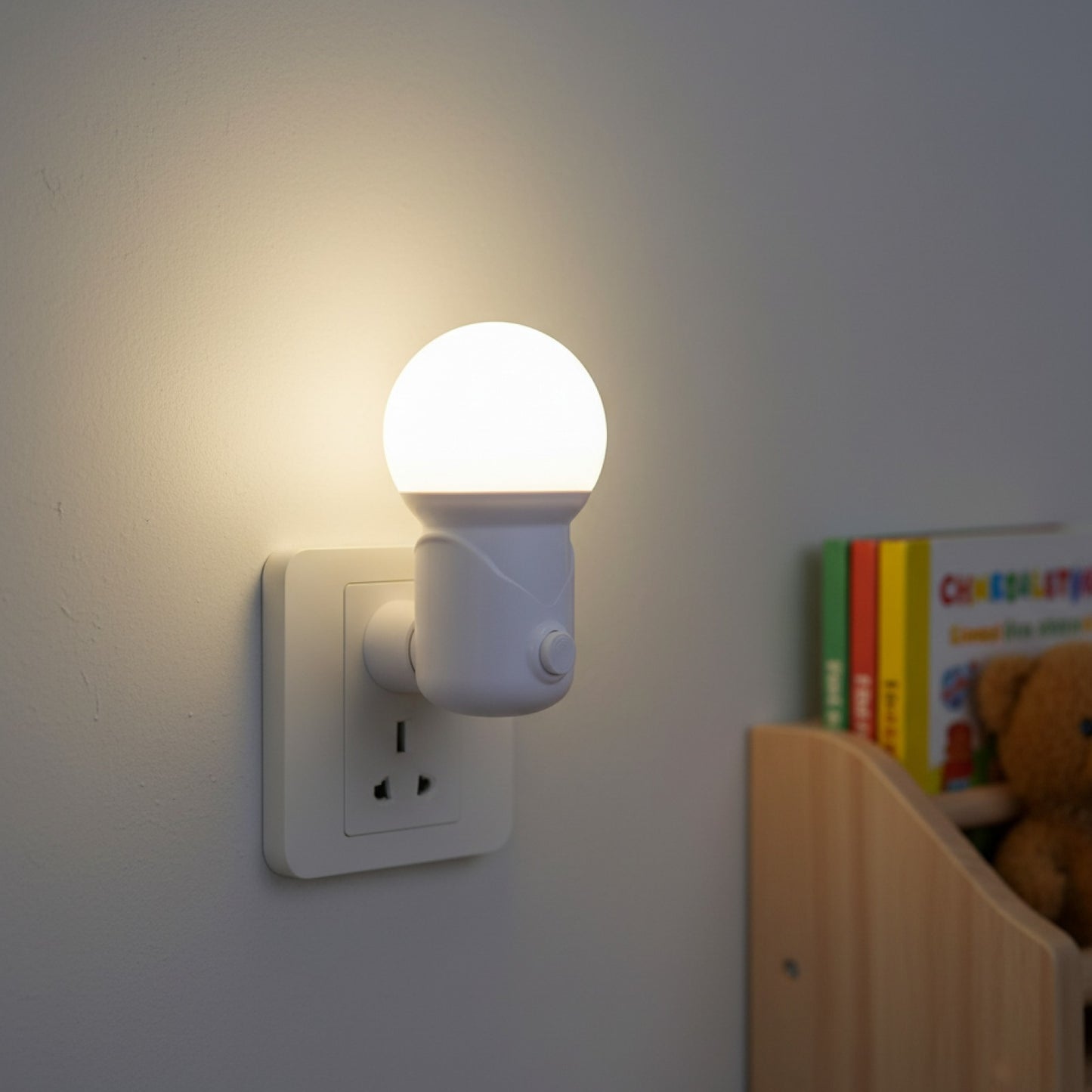 Lampe de Chevet LED Enfant Moderne - Prise Murale EU, Veilleuse Romantique