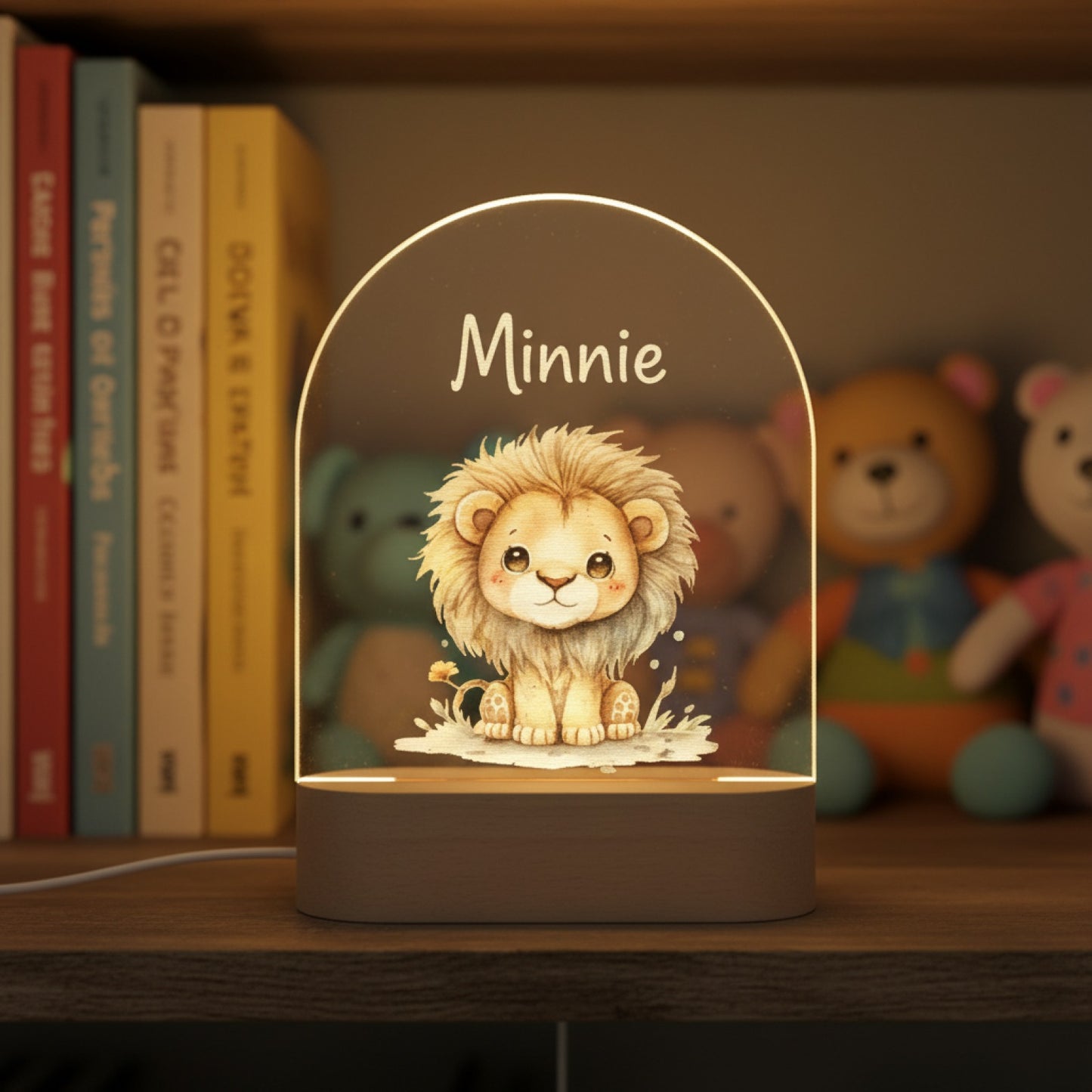 Veilleuse 3D Animale Personnalisée pour Enfant - Cadeau Unique Chambre Bébé
