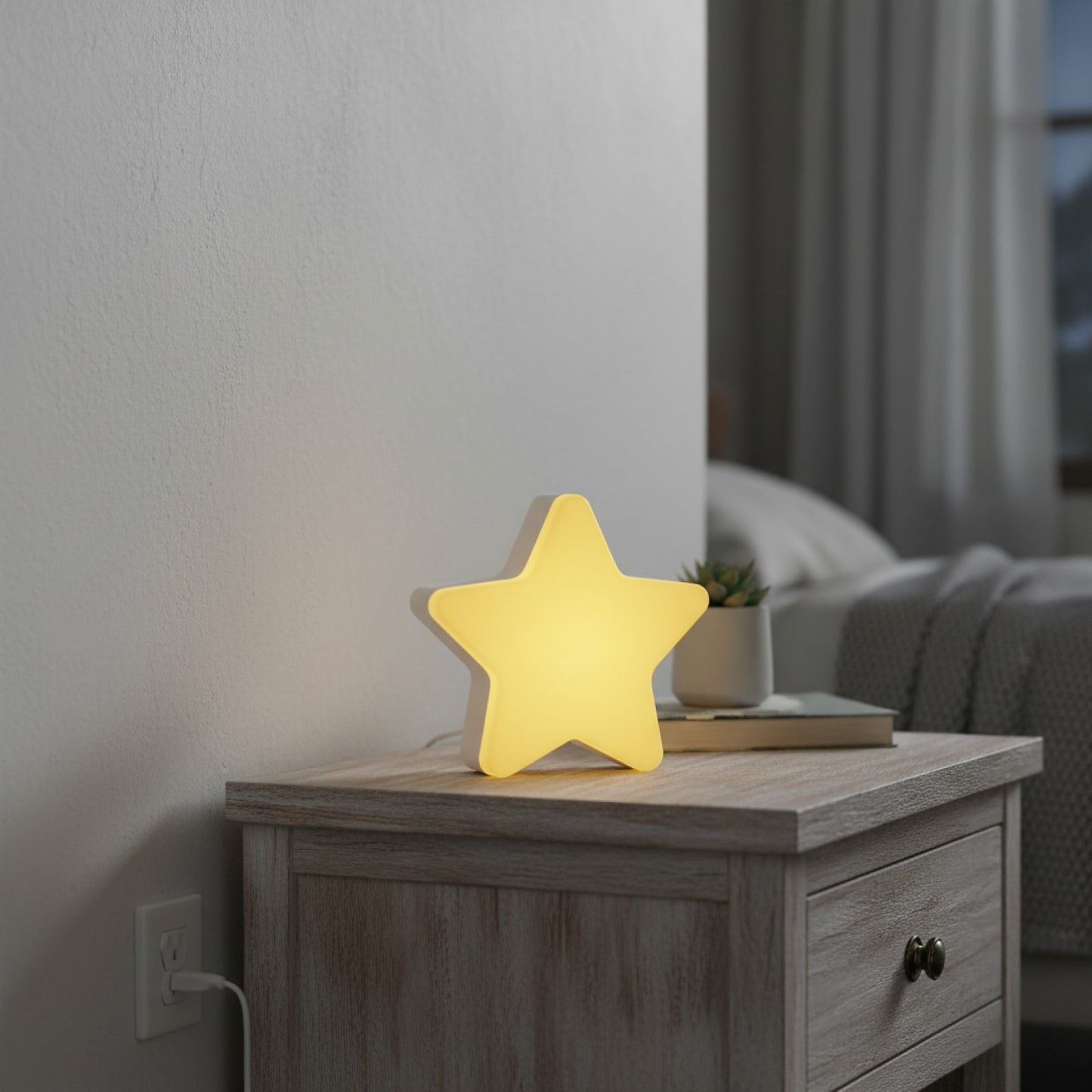 Veilleuse LED Étoiles - Lampe de Nuit pour Chambre, Bébé & Salon (Prise UE/US)
