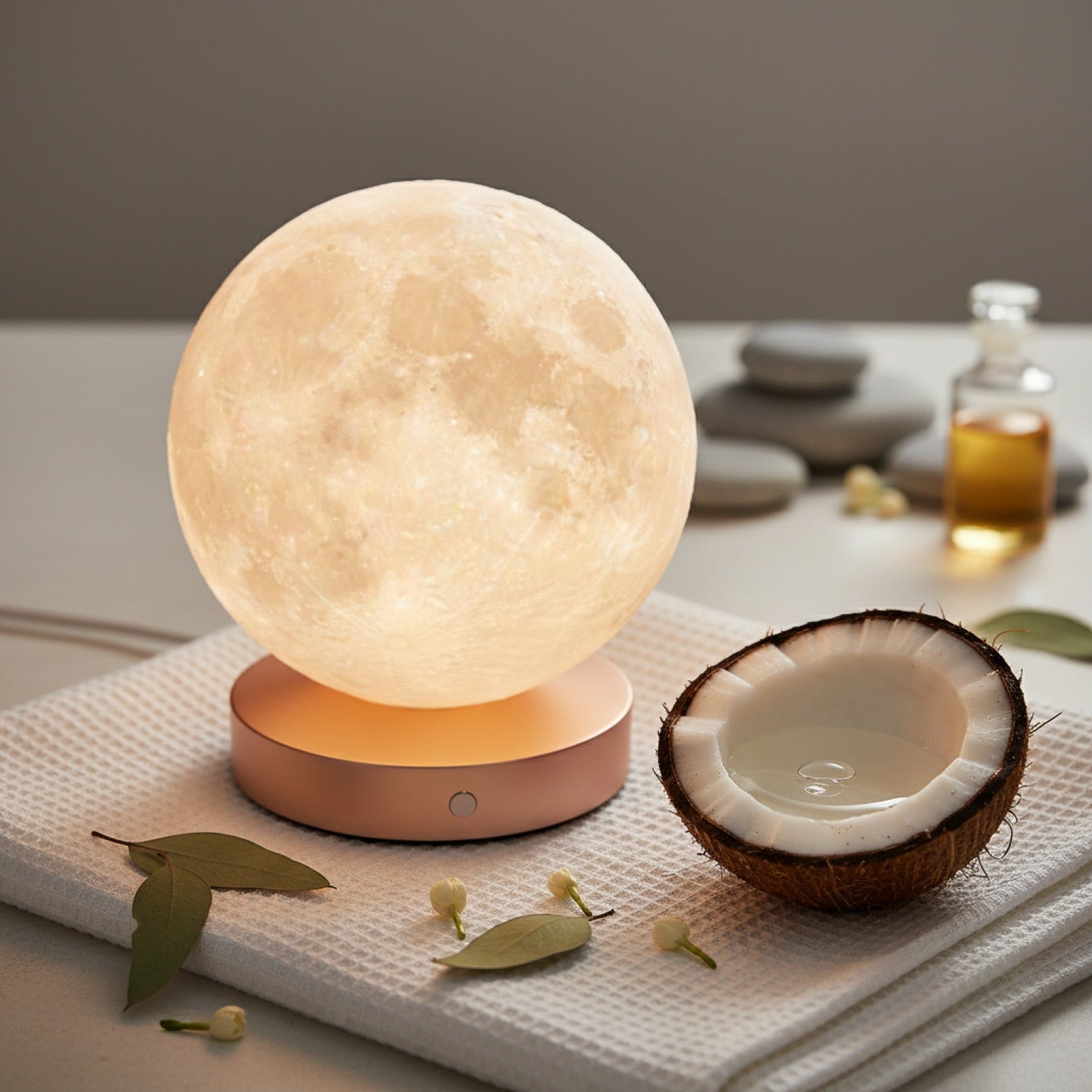 Lampe Lune LED 10cm - Veilleuse Étoilée pour Chambre d'Enfant, Cadeau d'Anniversaire Idéal