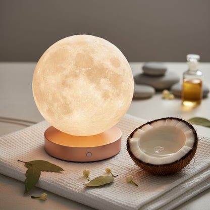 Lampe Lune LED 10cm - Veilleuse Étoilée pour Chambre d'Enfant, Cadeau d'Anniversaire Idéal