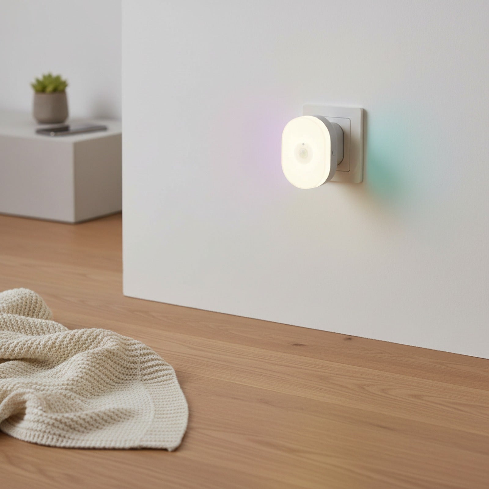 Veilleuse LED Connectée WiFi Tuya avec Capteur de Mouvement PIR - Blanc Chaud & RGB - App & Voix (Alexa/Google Home)