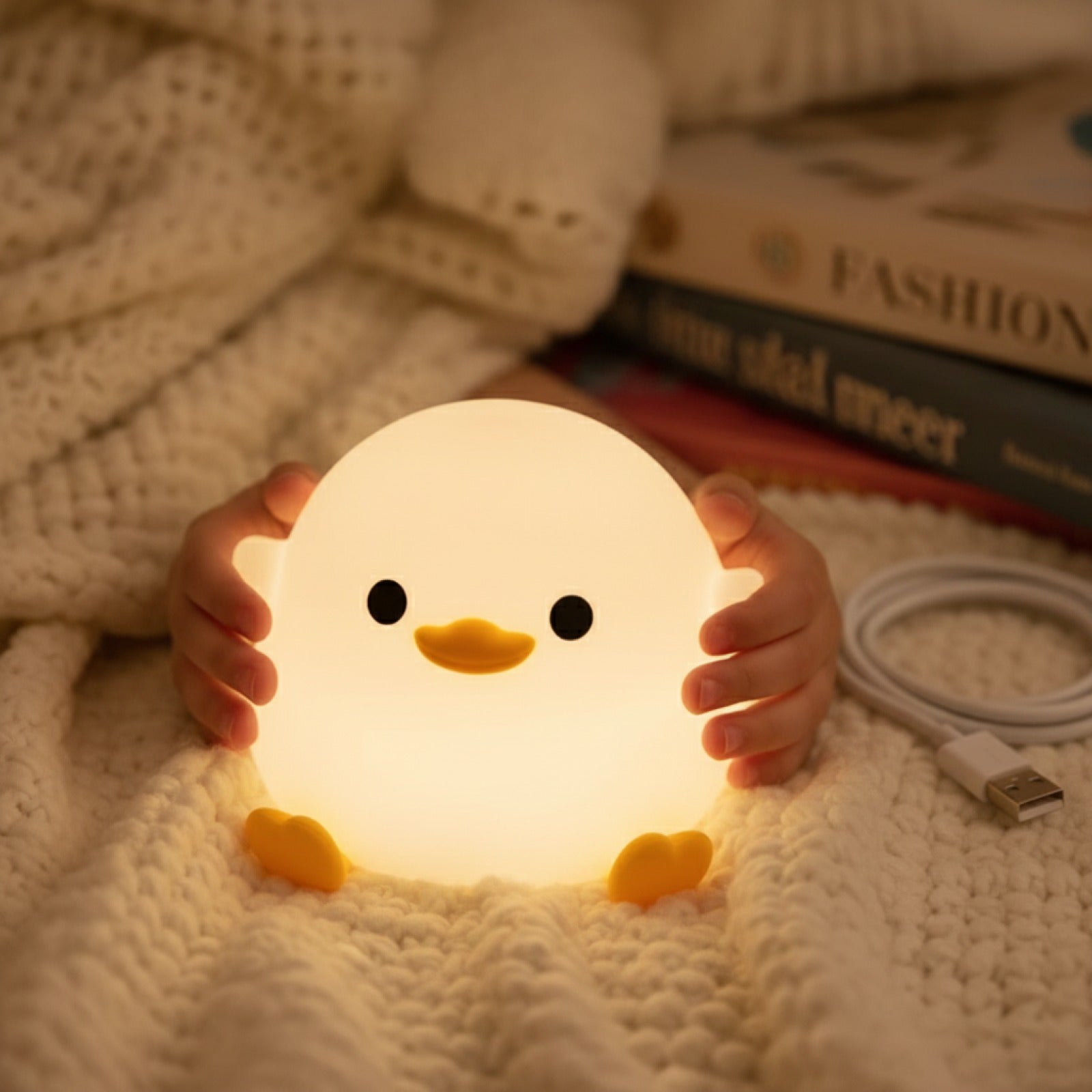 Lampe de Nuit LED Canard Mignon Rechargeable USB - Idéale pour Enfants