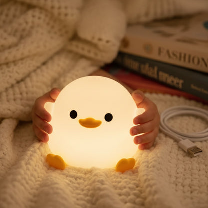 Lampe de Nuit LED Canard Mignon Rechargeable USB - Idéale pour Enfants