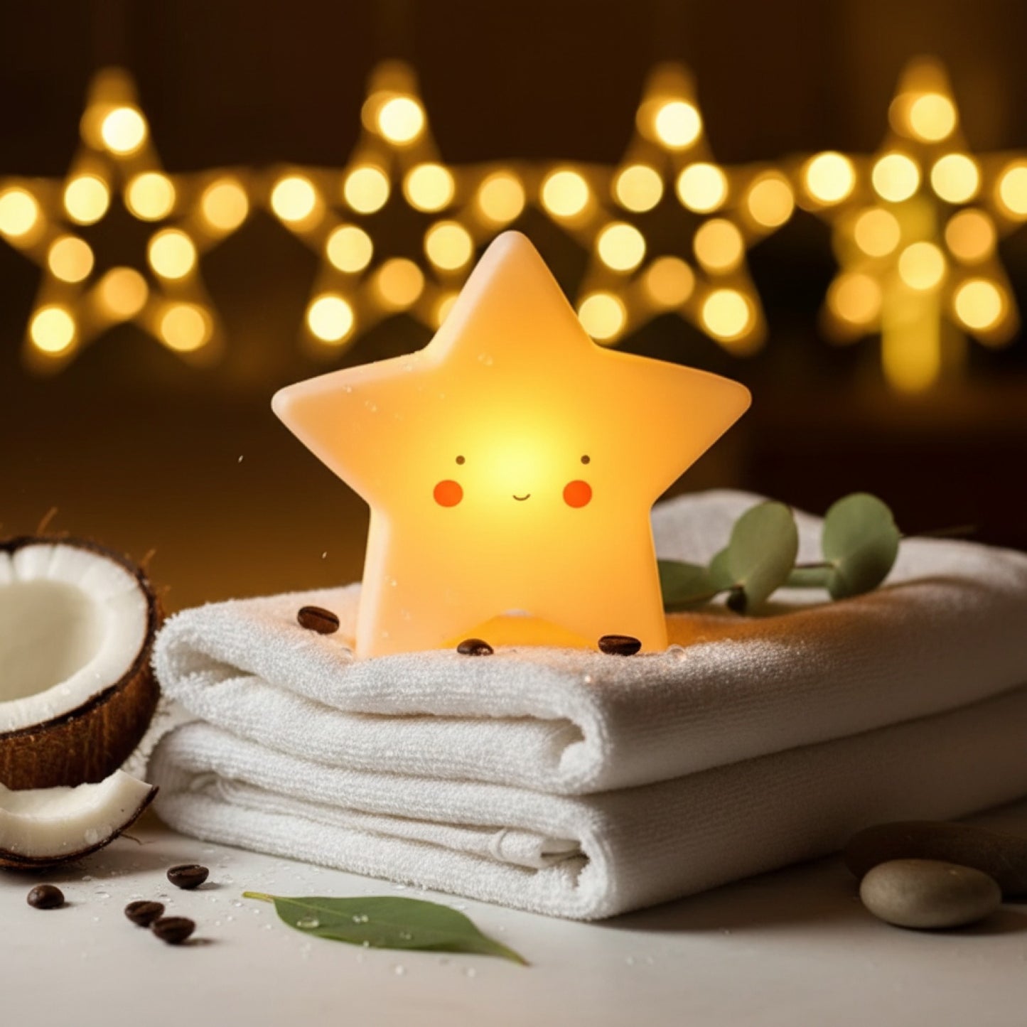 Veilleuse LED Fantaisie Étoile & Lune - Lampe de Chevet Bébé & Enfant