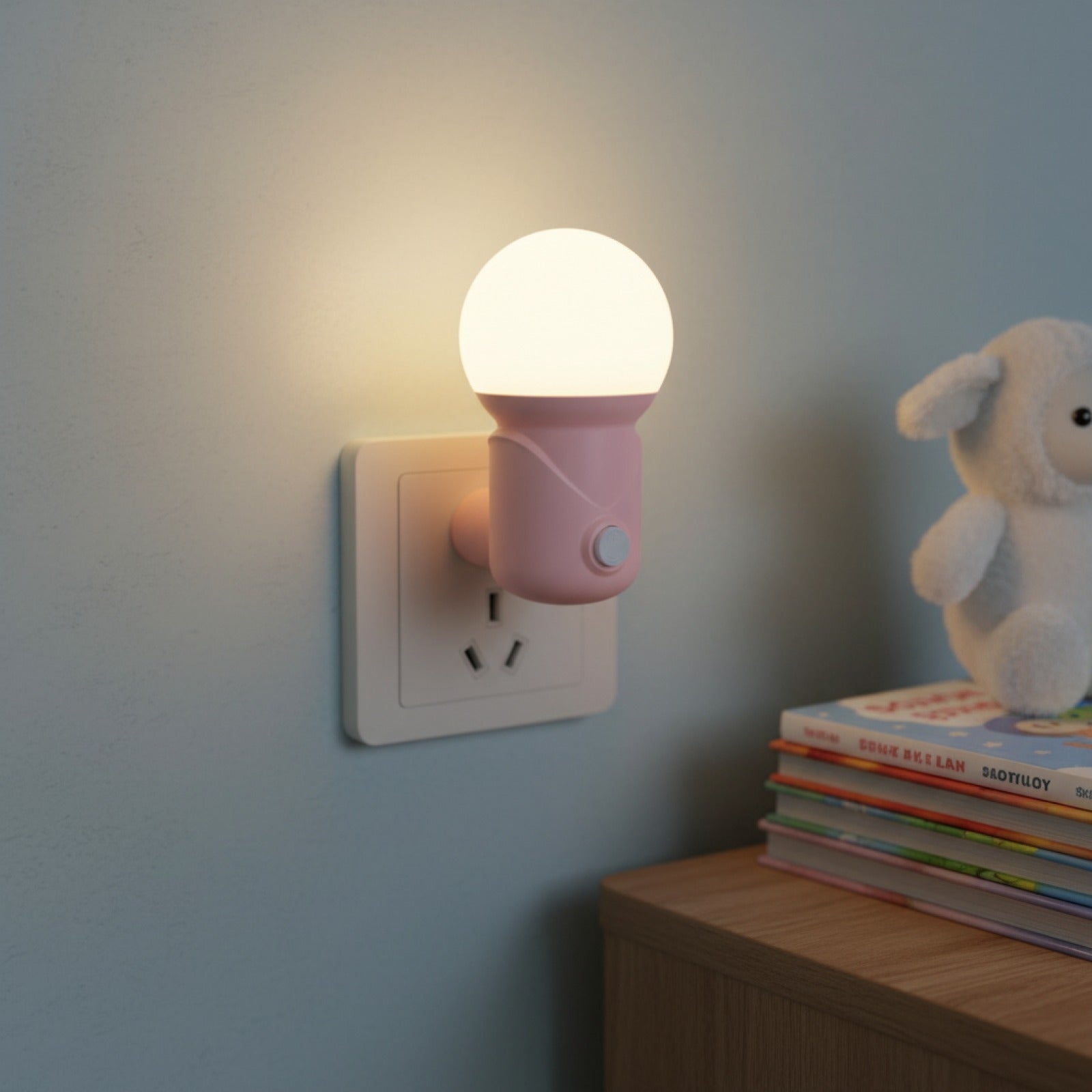 Lampe de Chevet LED Enfant Moderne - Prise Murale EU, Veilleuse Romantique