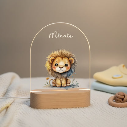Veilleuse 3D Animale Personnalisée pour Enfant - Cadeau Unique Chambre Bébé
