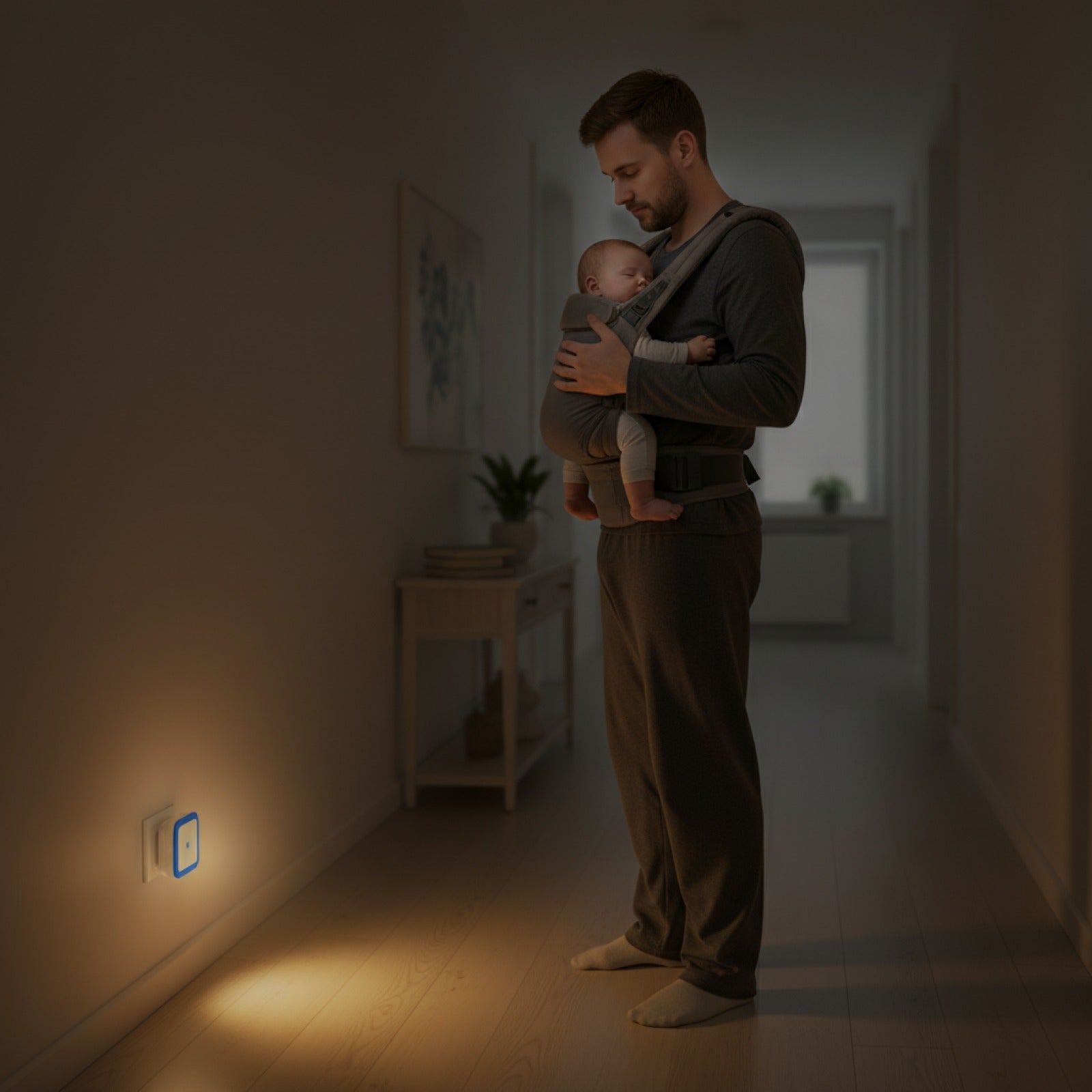 Veilleuse Murale LED Bébé avec Capteur de Mouvement - Lampe de Nuit Automatique pour Chambre, Couloir, Escalier