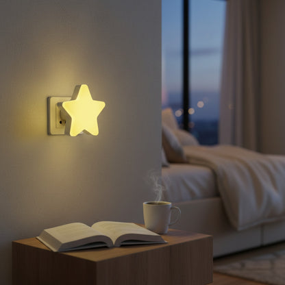 Veilleuse LED Étoiles - Lampe de Nuit pour Chambre, Bébé & Salon (Prise UE/US)