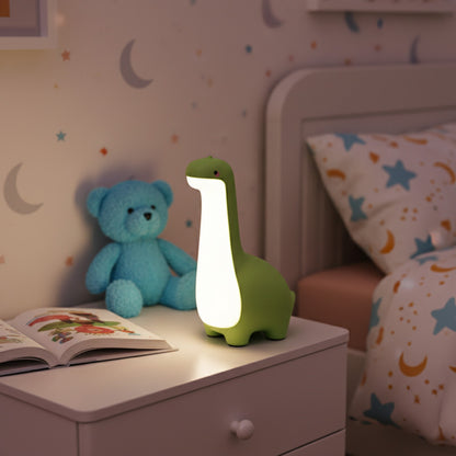 Veilleuse Dinosaure Mignonne pour Enfant - Lampe de Chevet USB Rechargeable