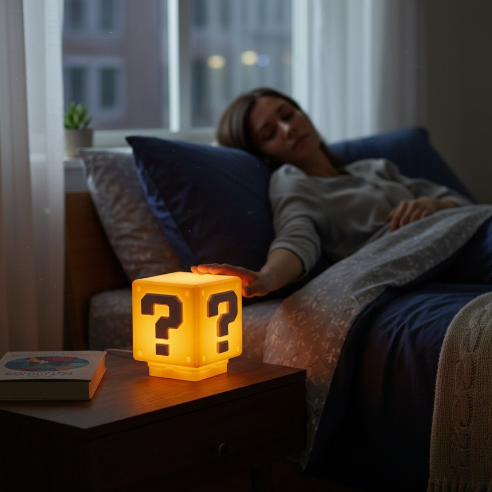 Lampe de Nuit LED Super Mario - Question Mark & Musique - Recharge USB
