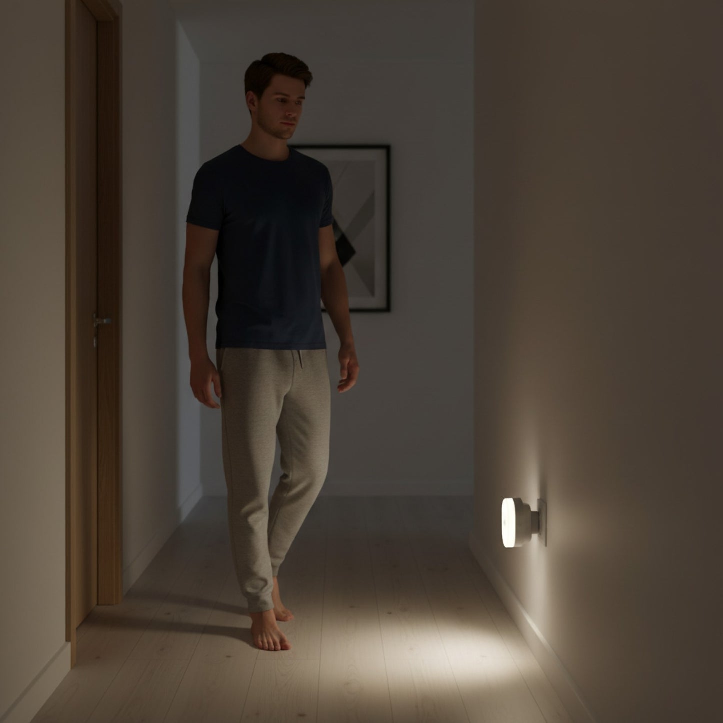 Veilleuse LED Connectée WiFi Tuya avec Capteur de Mouvement PIR - Blanc Chaud & RGB - App & Voix (Alexa/Google Home)
