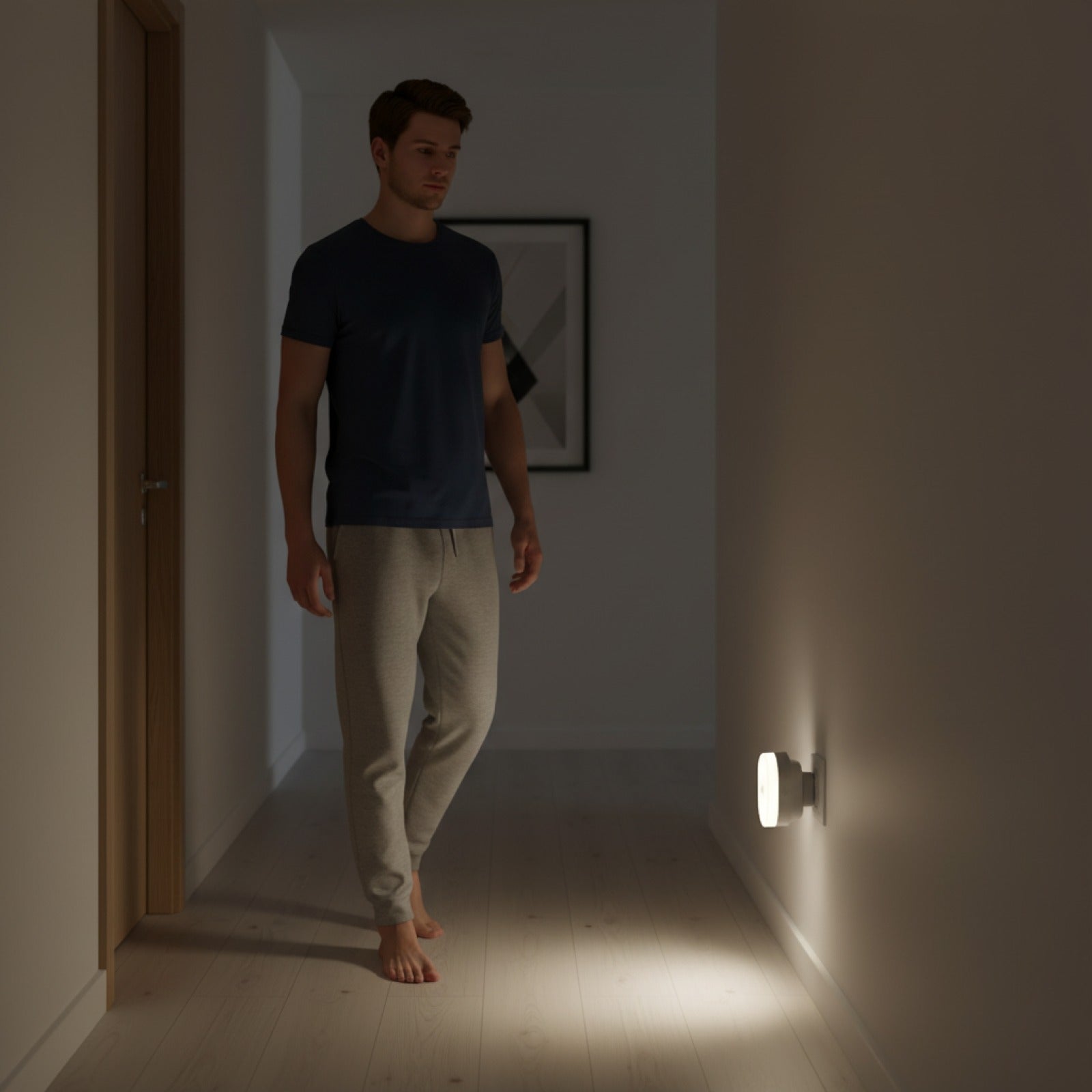 Veilleuse LED Connectée WiFi Tuya avec Capteur de Mouvement PIR - Blanc Chaud & RGB - App & Voix (Alexa/Google Home)