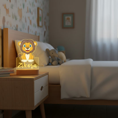 Veilleuse Lion Personnalisée avec Prénom – Le Gardien des Plus Beaux Rêves