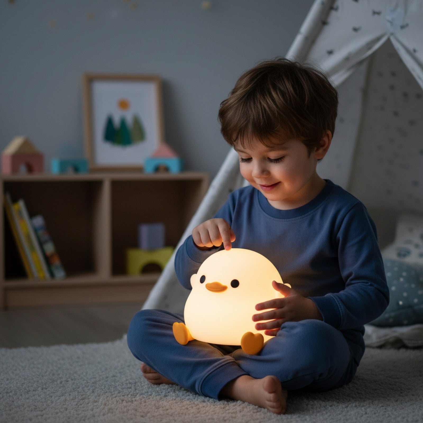Lampe de Nuit LED Canard Mignon Rechargeable USB - Idéale pour Enfants