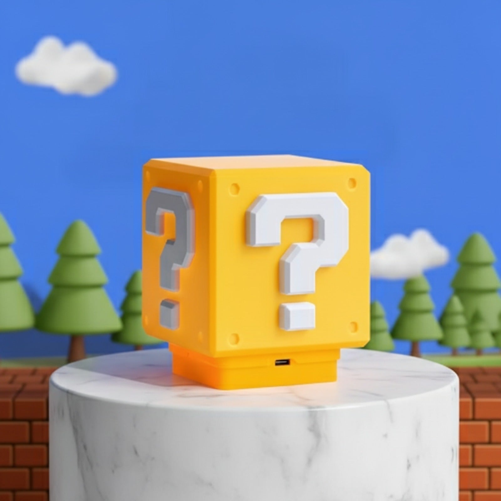 Lampe de Nuit LED Super Mario - Question Mark & Musique - Recharge USB
