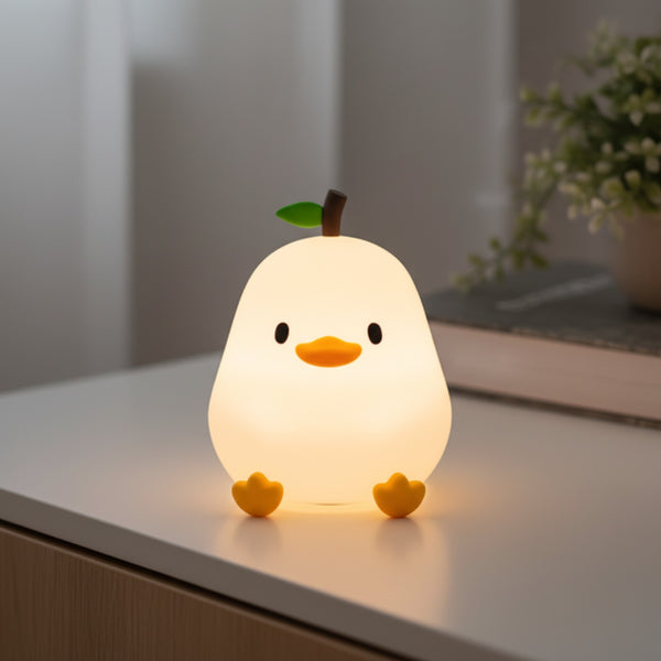 Lampe de Nuit Canard Mignon Rechargeable - 7 Couleurs, Éclairage Tactile Portable